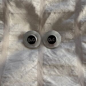 D&G Silver and Black Earrings a
